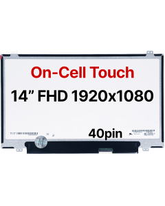 14" FHD Laptop LCD 1920x1080 40pin BRHS On-Cell Touch Slim Top & Bottom Tabs Glossy