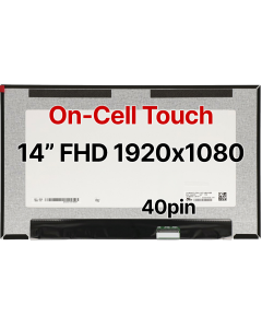 14" FHD Laptop LCD 1920x1080 40pin BRHS On-Cell Touch Slim Top & Bottom Tabs Matte 