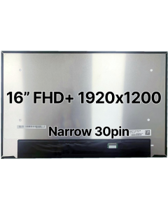 16" FHD+ Laptop LCD 1920x1200 Narrow 30pin BRHS Nano Edge No Tabs Matte 