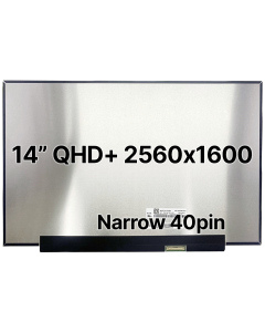 14" QHD+ Laptop LCD 2560x1600 Narrow 40pin BRHS Nano Edge No Tabs Glossy 