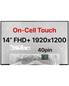 14" FHD+ Laptop LCD 1920x1200 40pin BRHS On-Cell Touch Nano Edge No Tabs Matte
