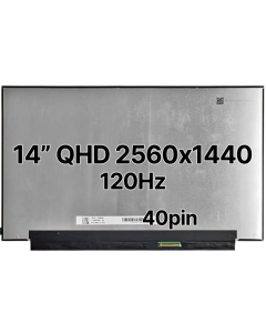 14" QHD Laptop LCD 2560x1440 40pin BRHS 120hz Nano Edge No Tabs Matte 
