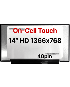 14" HD Laptop LCD 1366x768 40pin BRHS On-Cell Touch Nano Edge No Tabs Matte 