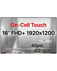 16" FHD+ Laptop LCD 1920x1200 40pin BRHS On-Cell Touch Nano Edge No Tabs Matte 