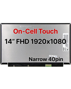 14" FHD Laptop LCD 1920x1080 Narrow 40pin BRHS On-Cell Touch Nano Edge No Tabs Matte 