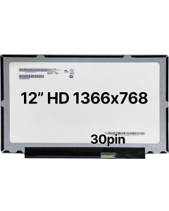12" HD Laptop LCD 1366x768 30pin BRHS Nano Edge No Tabs Matte 