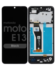 Premium - LCD Screen and Digitizer Assembly w/ Frame for Motorola Moto E13 (XT2345 / 2023) (Black)