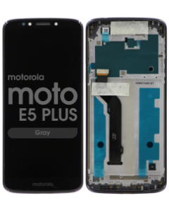 LCD Screen and Digitizer Assembly w/ Frame for Motorola Moto E5 Plus (XT1924) (Gray)