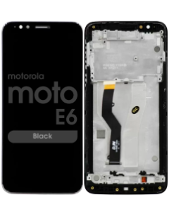 Refurbished - LCD Screen and Digitizer Assembly w/ Frame for Motorola Moto E6 (XT2005) (Black)