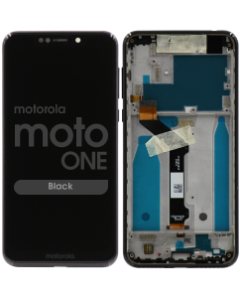 LCD Screen and Digitizer Assembly w/ Frame for Motorola Moto One (XT1941) (Black)