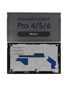 Refurbished - LCD Screen and Digitizer Assembly for Microsoft Surface Pro 4 (1724 / Version 2 (LP123WQ1) / 5 / 6 (No Frame) (Black)
