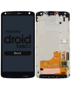 LCD Screen and Digitizer Assembly w/ Frame for Motorola Droid Turbo 2 (Black)