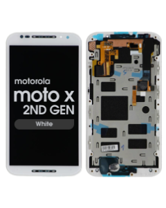 LCD Screen and Digitizer Assembly w/ Frame for Motorola Moto X 2nd Gen (XT1092) (White)
