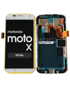 LCD Screen and Digitizer Assembly w/ Frame for Motorola Moto X (XT1060 / XT1058 / XT1056 / XT1053) (White)