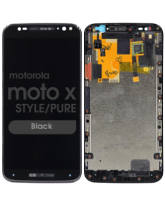 LCD Screen and Digitizer Assembly w/ Frame for Motorola Moto X Style / Pure (Black)