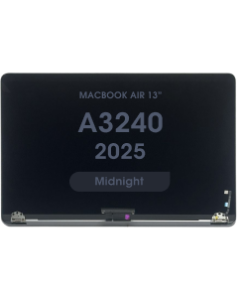 Premium - LCD Screen Assembly for MacBook Air 13" w/ Pre-installed Sleep / Wake Flex (A3240) (2025) (Midnight)