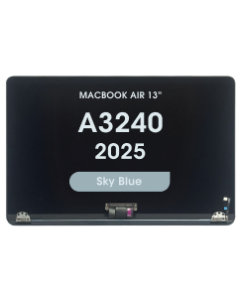 Premium - LCD Screen Assembly for MacBook Air 13" w/ Pre-installed Sleep / Wake Flex (A3240) (2025) (Sky Blue)