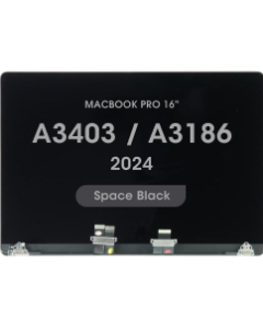 Premium - LCD Screen Assembly for MacBook Pro 16" w/ Pre-installed Sleep / Wake Flex (A3403 / A3186) (2024) (Space Black)