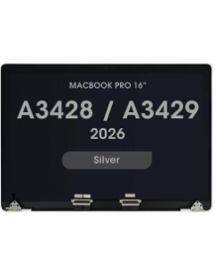 Premium - LCD Screen Assembly for MacBook Pro 16" (Pre-installed Sleep / Wake Flex) (A3428 / A3429) (2026) (Silver)