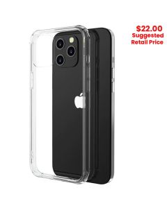 MyBat Pro - Sturdy Gummy Cover for iPhone 12 / 12 Pro (Highly Transparent Clear / Transparent Clear)
