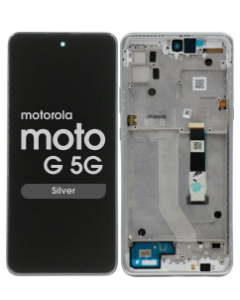 Refurbished - LCD Screen and Digitizer Assembly w/ Frame for Motorola Moto G 5G (Silver)