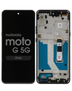 Refurbished - LCD Screen and Digitizer Assembly w/ Frame for Motorola Moto G 5G (Gray)