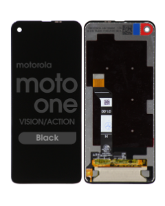 Refurbished - LCD Screen and Digitizer Assembly for Motorola Moto One Vision / One Action (No Frame) (Black)