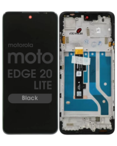 Service Pack - OLED Screen and Digitizer Assembly w/ Frame for Motorola Edge 20 Lite (XT2139-1 / 2021) (Black)