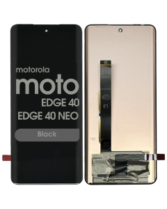 Refurbished - OLED Screen and Digitizer Assembly for Motorola Moto Edge 40 (XT2303-3 / 2023) / Edge 40 Neo (XT2307-1 / 2023) (Black)