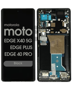 Refurbished - OLED Screen and Digitizer Assembly w/ Frame for Motorola Moto Edge X40 5G (XT2301-5 / 2023) / Edge Plus (XT2301-1 / 2023) / Edge 40 Pro (XT2301-4 / 2023) (Black)