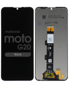 Refurbished - LCD Screen and Digitizer Assembly for Motorola Moto G20 (No Frame) (Black)