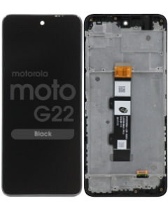 Refurbished - LCD Screen and Digitizer Assembly w/ Frame for Motorola Moto G22 (XT2231 / 2022) (Black)