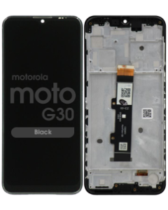 Refurbished - LCD Screen and Digitizer Assembly w/ Frame for Motorola Moto G30 (XT2129 / 2021) (Black)