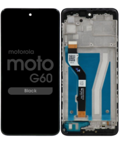 Refurbished - LCD Screen and Digitizer Assembly w/ Frame for Motorola Moto G60 (Black)