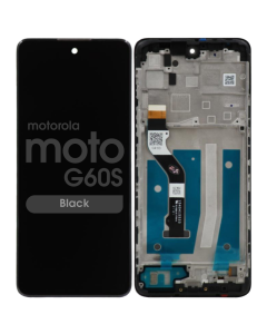 Refurbished - LCD Screen and Digitizer Assembly w/ Frame for Motorola Moto G60S (XT2133 / 2021) (Black)