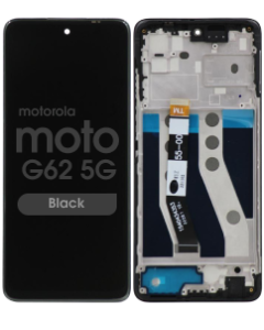 Refurbished - LCD Screen and Digitizer Assembly w/ Frame for Motorola Moto G62 5G (Black)