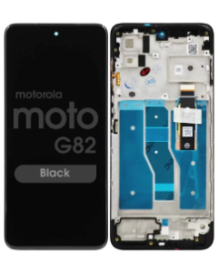 Service Pack - OLED Screen and Digitizer Assembly w/ Frame for Motorola Moto G82 (XT2225-1 / 2022) (Black)