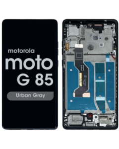 Refurbished - OLED Screen and Digitizer Assembly w/ Frame for Moto G85 5G (XT2427 / 2024) (Urban Gray)