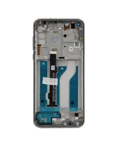 LCD Screen and Digitizer Assembly w/ Frame for Motorola Moto G Fast (XT2045) (Pearl White)