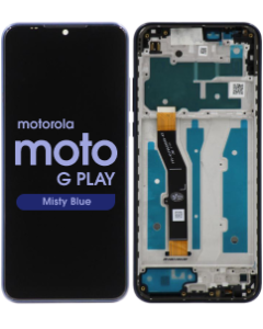 Refurbished - LCD Screen and Digitizer Assembly w/ Frame for Motorola Moto G Play (XT2093 / 2021) (Misty Blue)