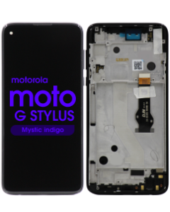 LCD Screen and Digitizer Assembly w/ Frame for Motorola Moto G Stylus (XT2043) (Mystic indigo)
