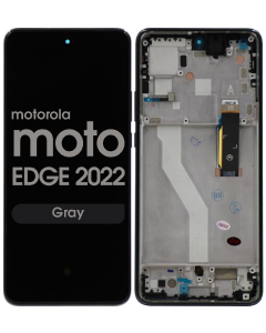 Refurbished - OLED Screen and Digitizer Assembly w/ frame for Motorola Moto Edge (XT2205-1 / 2022) (Gray)
