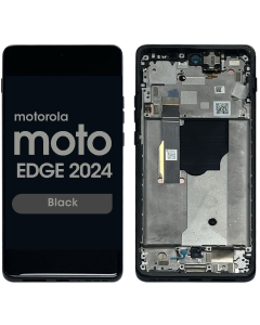 Refurbished - OLED Screen and Digitizer Assembly w/ Frame for Moto Edge (XT2405 / 2024) (Black)