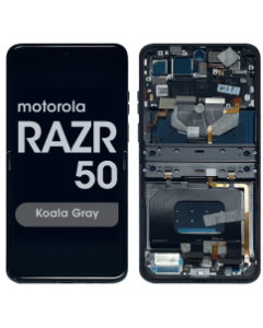 Refurbished - OLED Screen and Digitizer Assembly w/ Frame for Moto Razr / Razr 50 (XT2453 / 2024) (Koala Gray)