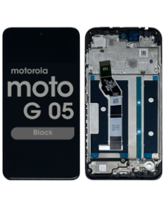 Refurbished - LCD Screen and Digitizer Assembly w/ Frame for Moto G05 (XT2523 / 2025) (Black)