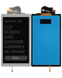 Refurbished - LCD Screen and Digitizer Assembly w/ Frame for Switch Lite (Gray)