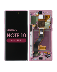 Service Pack - OLED Screen and Digitizer Assembly w/ Frame for Samsung Galaxy Note 10 (N970) (Aura Pink)