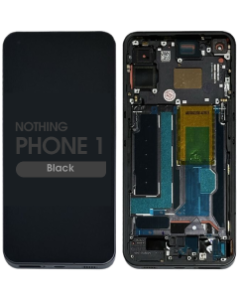 Refurbished - OLED Screen and Digitizer Assembly w/ Frame for Nothing Phone 1 (A063) (Black)