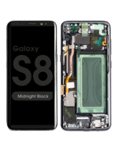 Service Pack - OLED Screen and Digitizer Assembly w/ Frame for Samsung Galaxy S8 (G950) (Midnight Black)