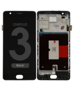 LCD Screen and Digitizer Assembly w/ Frame for OnePlus 3 (Black)